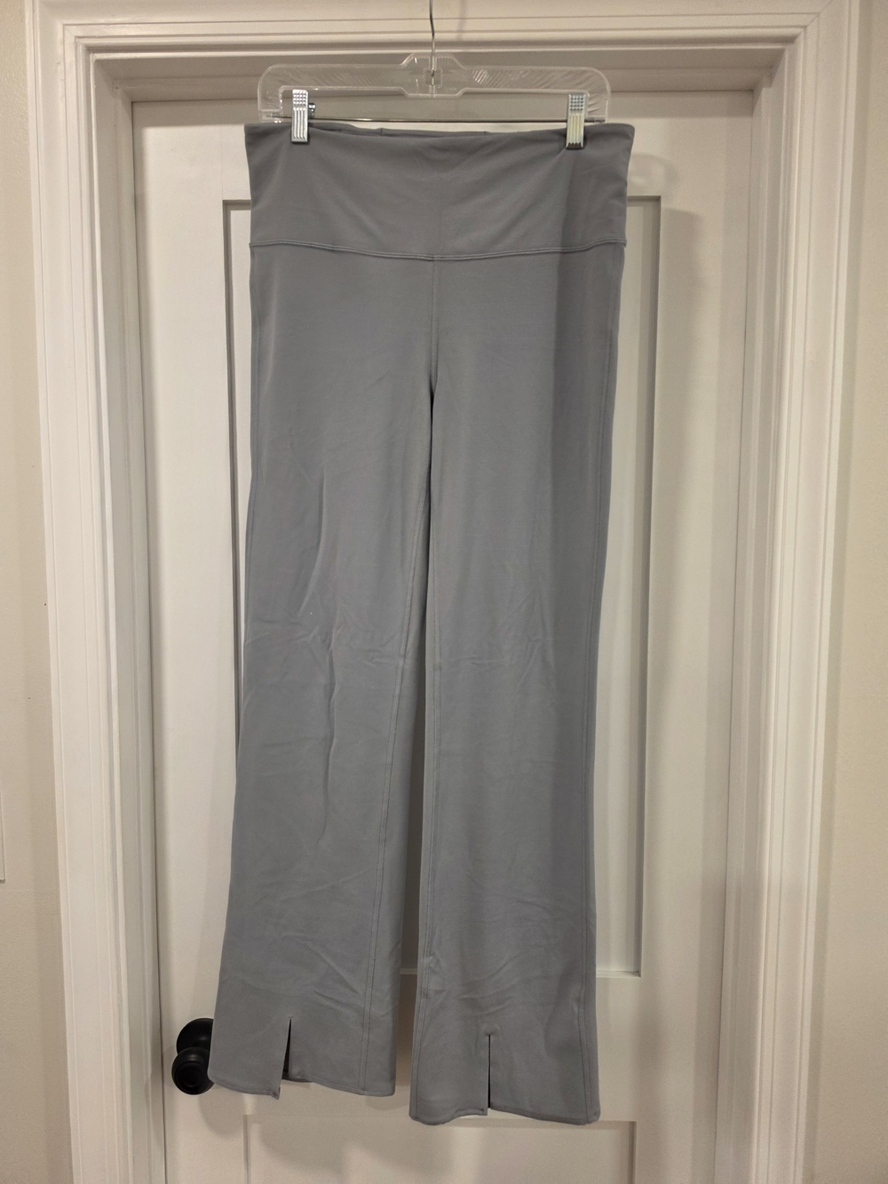 Athleta Light Gray Wide-Leg High-Rise Pants